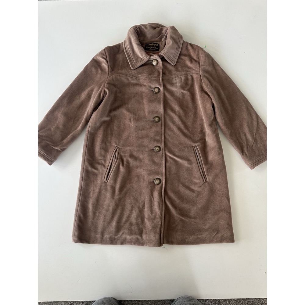 Vintage Cordons Ladies Coat Lined Brown Toffee Large